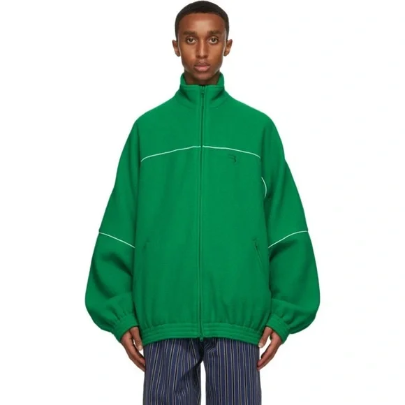 Balenciaga Green Tracksuit Fleece Jacket